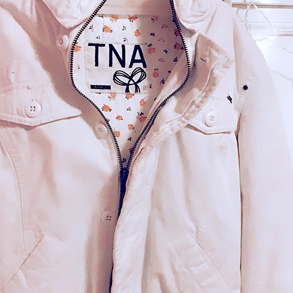 WHITE TNA Hooded Canvas Jacket - Picture 2 of 5